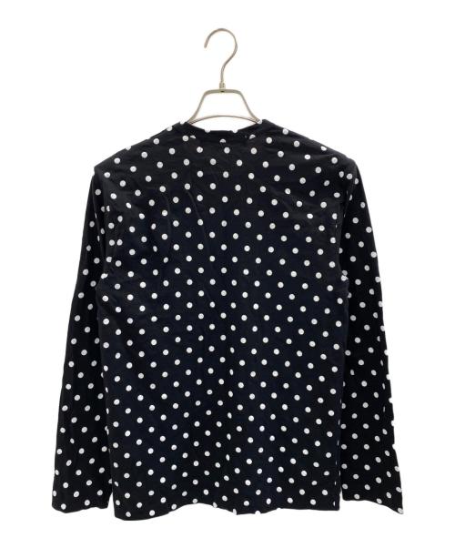 PLAY COMME des GARCONS（プレイコムデギャルソン）PLAY COMME des GARCONS (プレイコムデギャルソン) Polka Dots Long Sleeve T-Shirt With Red Emblem ブラック サイズ:Mの古着・服飾アイテム
