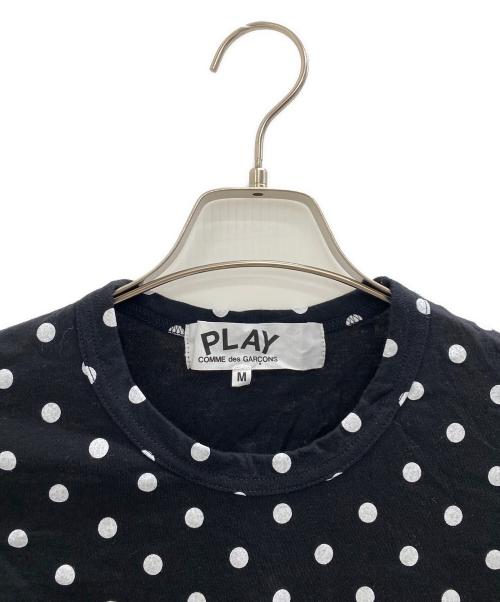 PLAY COMME des GARCONS（プレイコムデギャルソン）PLAY COMME des GARCONS (プレイコムデギャルソン) Polka Dots Long Sleeve T-Shirt With Red Emblem ブラック サイズ:Mの古着・服飾アイテム