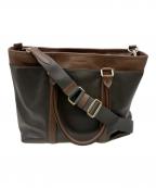 COACHコーチ）の古着「ミニシエラサッチェル2WAYショルダーバッグ」｜ブラック×ブラウン