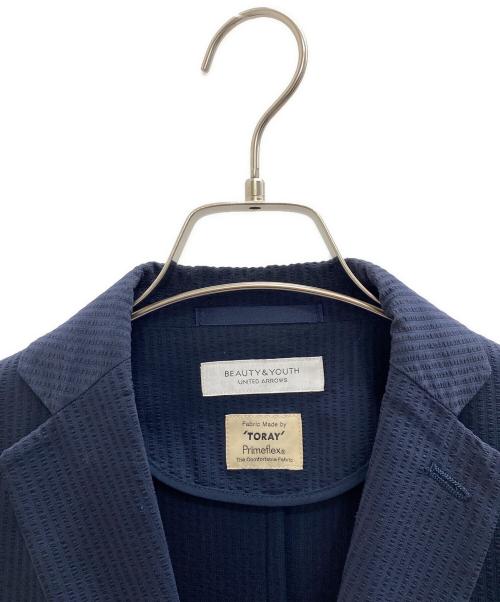 BEAUTY&YOUTH UNITED ARROWS（ビューティーアンドユースユナイテッドアローズ）BEAUTY&YOUTH UNITED ARROWS (ビューティーアンドユースユナイテッドアローズ) BY ”TORAY” ドライ シアサッカー 2B ジャケット ネイビー サイズ:Sの古着・服飾アイテム