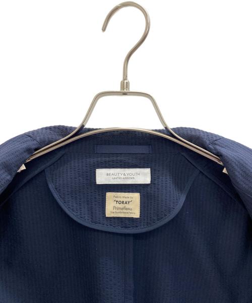 BEAUTY&YOUTH UNITED ARROWS（ビューティーアンドユースユナイテッドアローズ）BEAUTY&YOUTH UNITED ARROWS (ビューティーアンドユースユナイテッドアローズ) BY ”TORAY” ドライ シアサッカー 2B ジャケット ネイビー サイズ:Sの古着・服飾アイテム