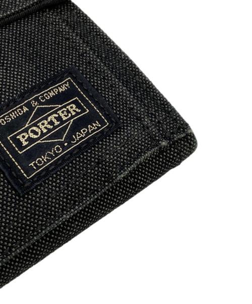 PORTER（ポーター）PORTER (ポーター) 3つ折り財布 ブラックの古着・服飾アイテム