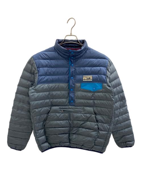 Patagonia（パタゴニア）Patagonia (パタゴニア) 40周年白タグ復刻ダウンスナップTプルオーバー グレー×ネイビー サイズ:XSの古着・服飾アイテム