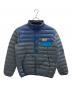 Patagonia（パタゴニア）の古着「40周年白タグ復刻ダウンスナップTプルオーバー」｜グレー×ネイビー