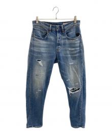 G-STAR RAW（ジースターロゥ）の古着「ダメージ加工デニムパンツ」｜ブルー