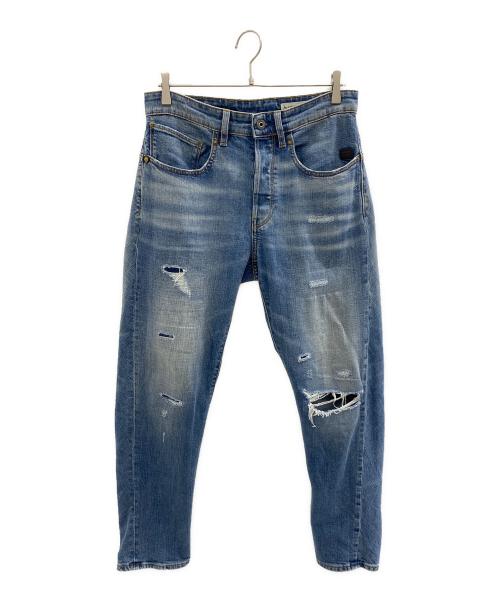 G-STAR RAW（ジースターロゥ）G-STAR RAW (ジースターロゥ) ダメージ加工デニムパンツ ブルー サイズ:W30の古着・服飾アイテム