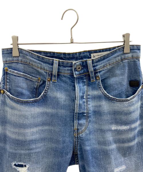 G-STAR RAW（ジースターロゥ）G-STAR RAW (ジースターロゥ) ダメージ加工デニムパンツ ブルー サイズ:W30の古着・服飾アイテム