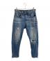 G-STAR RAW（ジースターロゥ）の古着「ダメージ加工デニムパンツ」｜ブルー