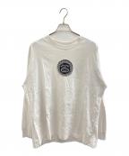 NIKE×stussyナイキ×ステューシー）の古着「Collaboration double-sided logo long sleeve T-shirt」｜ホワイト