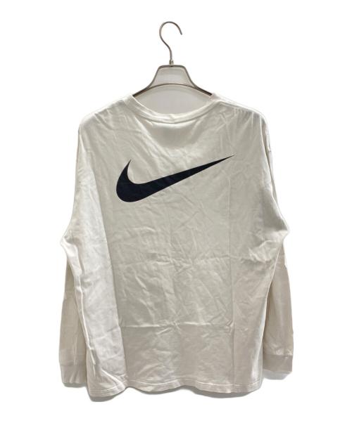 NIKE（ナイキ）NIKE (ナイキ) stussy (ステューシー) Collaboration double-sided logo long sleeve T-shirt ホワイト サイズ:Lの古着・服飾アイテム