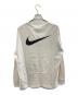 NIKE (ナイキ) stussy (ステューシー) Collaboration double-sided logo long sleeve T-shirt ホワイト サイズ:L：5000円