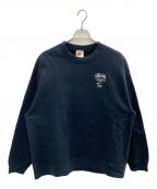 NIKE×stussyナイキ×ステューシー）の古着「Fleece Crew Sweatshirt」｜ブラック