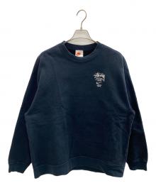 NIKE×stussy（ナイキ×ステューシー）の古着「Fleece Crew Sweatshirt」｜ブラック