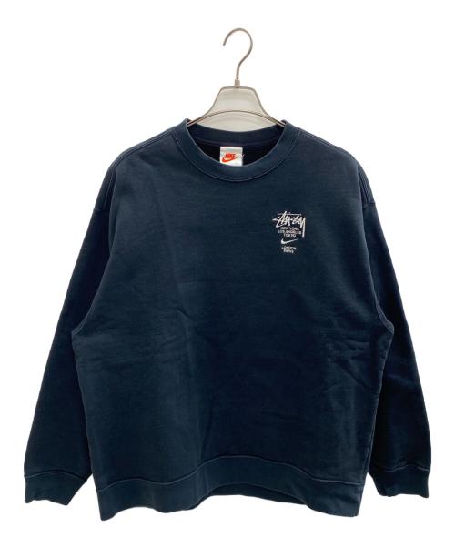 NIKE（ナイキ）NIKE (ナイキ) stussy (ステューシー) Fleece Crew Sweatshirt ブラック サイズ:Lの古着・服飾アイテム