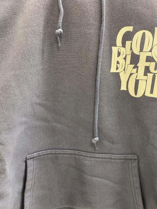 EXAMPLE（エグザンプル）EXAMPLE (エグザンプル) GOD BLESS YOUプリントパーカー パープル サイズ:XLの古着・服飾アイテム