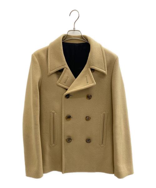 LITHIUM HOMME（リチウムオム・ファム）LITHIUM HOMME (リチウムオム・ファム) MILIOR HEAVYMELTON SHORT PEACOAT ベージュ サイズ:46の古着・服飾アイテム