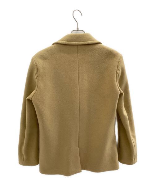 LITHIUM HOMME（リチウムオム・ファム）LITHIUM HOMME (リチウムオム・ファム) MILIOR HEAVYMELTON SHORT PEACOAT ベージュ サイズ:46の古着・服飾アイテム