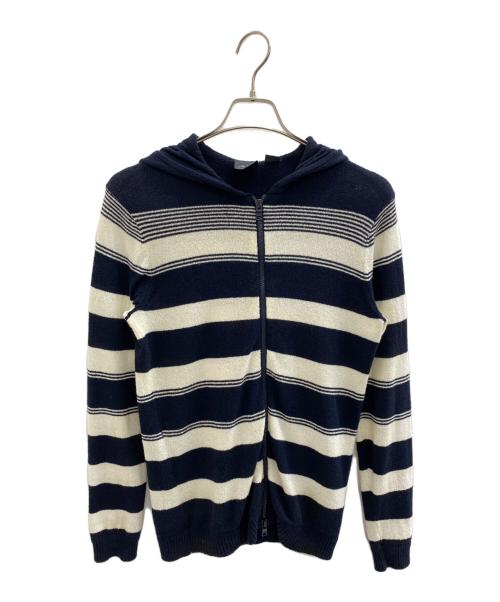ARMANI EXCHANGE（アルマーニ エクスチェンジ）ARMANI EXCHANGE (アルマーニ エクスチェンジ) ジップパーカー ネイビー×ホワイト サイズ:XSの古着・服飾アイテム