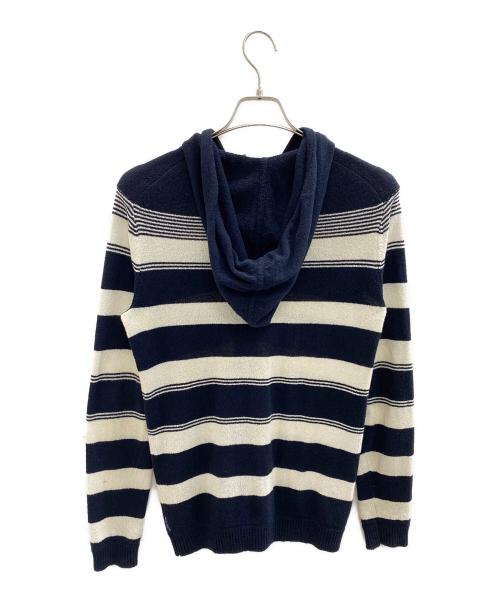 ARMANI EXCHANGE（アルマーニ エクスチェンジ）ARMANI EXCHANGE (アルマーニ エクスチェンジ) ジップパーカー ネイビー×ホワイト サイズ:XSの古着・服飾アイテム