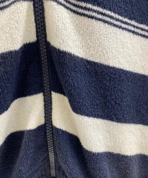 ARMANI EXCHANGE（アルマーニ エクスチェンジ）ARMANI EXCHANGE (アルマーニ エクスチェンジ) ジップパーカー ネイビー×ホワイト サイズ:XSの古着・服飾アイテム