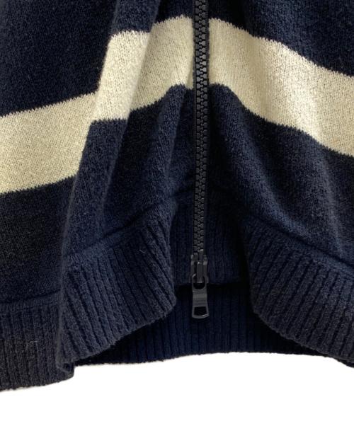 ARMANI EXCHANGE（アルマーニ エクスチェンジ）ARMANI EXCHANGE (アルマーニ エクスチェンジ) ジップパーカー ネイビー×ホワイト サイズ:XSの古着・服飾アイテム