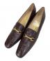 Salvatore Ferragamo（サルヴァトーレ フェラガモ）の古着「クロコ型押しヒールパンプス」｜ブラウン