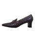 Salvatore Ferragamo (サルヴァトーレ フェラガモ) クロコ型押しヒールパンプス ブラウン サイズ:9：12000円