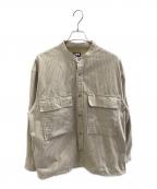 HELLY HANSENヘリーハンセン）の古着「Flameproof Denim Band Collar Jacket」｜ブラウン