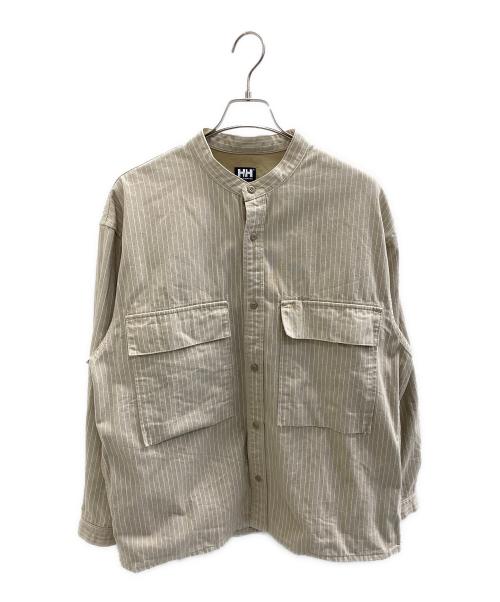 HELLY HANSEN（ヘリーハンセン）HELLY HANSEN (ヘリーハンセン) Flameproof Denim Band Collar Jacket ブラウン サイズ:Lの古着・服飾アイテム