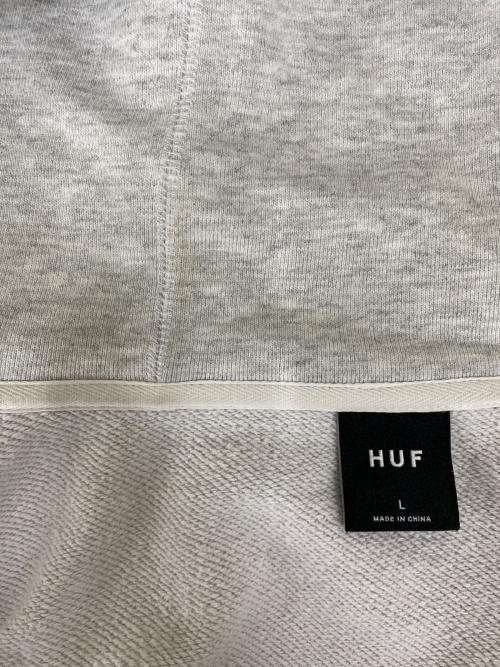 HUF（ハフ）HUF (ハフ) ジップパーカー グレー サイズ:Lの古着・服飾アイテム