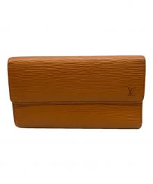 LOUIS VUITTON（ルイ ヴィトン）の古着「ポルトトレゾール・インターナショナル」｜キャメル