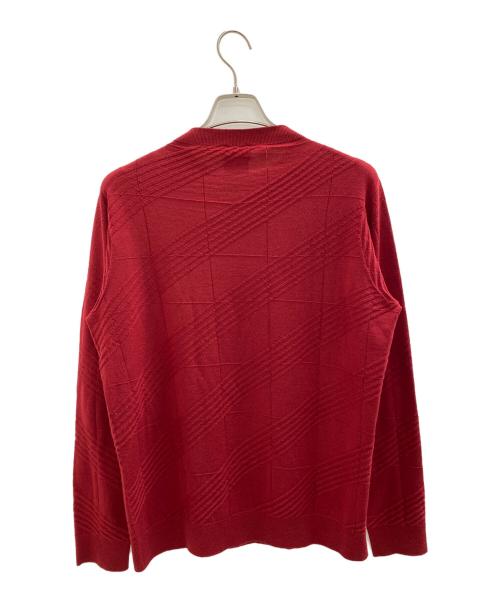 GIORGIO ARMANI（ジョルジョアルマーニ）GIORGIO ARMANI (ジョルジョアルマーニ) 薄手ニット ワインレッド サイズ:48の古着・服飾アイテム