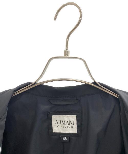 ARMANI COLLEZIONI（アルマーニ コレツィオーニ）ARMANI COLLEZIONI (アルマーニ コレツィオーニ) ステンカラーコート ブラック サイズ:48の古着・服飾アイテム