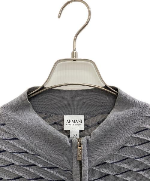 ARMANI COLLEZIONI（アルマーニ コレツィオーニ）ARMANI COLLEZIONI (アルマーニ コレツィオーニ) ドライバーズニット グレー サイズ:50の古着・服飾アイテム