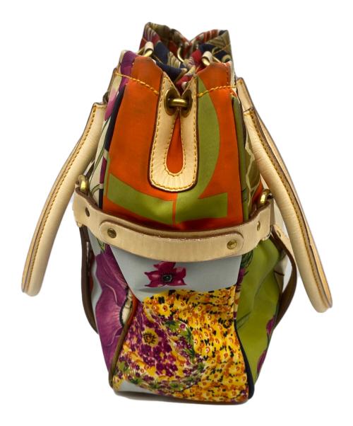 Salvatore Ferragamo（サルヴァトーレ フェラガモ）Salvatore Ferragamo (サルヴァトーレ フェラガモ) ハンドバッグ ベージュ×レッドの古着・服飾アイテム