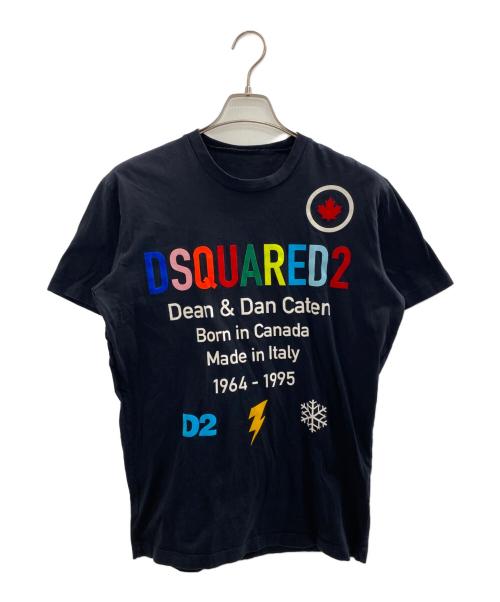 DSQUARED2（ディースクエアード）DSQUARED2 (ディースクエアード) RAINBOW COOL TEE ブラック サイズ:Mの古着・服飾アイテム