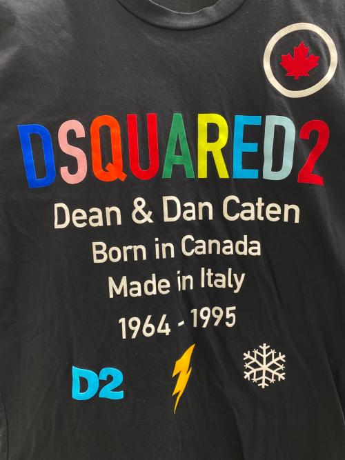 DSQUARED2（ディースクエアード）DSQUARED2 (ディースクエアード) RAINBOW COOL TEE ブラック サイズ:Mの古着・服飾アイテム