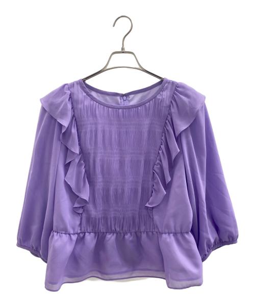 TO BE CHIC（トゥービーシック）TO BE CHIC (トゥービーシック) 半袖ブラウス パープル サイズ:44の古着・服飾アイテム