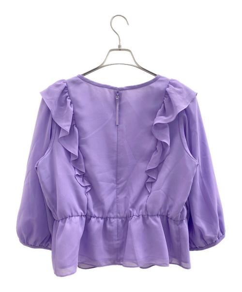TO BE CHIC（トゥービーシック）TO BE CHIC (トゥービーシック) 半袖ブラウス パープル サイズ:44の古着・服飾アイテム