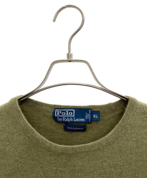 POLO RALPH LAUREN（ポロ・ラルフローレン）POLO RALPH LAUREN (ポロ・ラルフローレン) 薄手ニット グリーン サイズ:XLの古着・服飾アイテム
