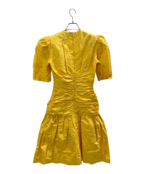 SCHERRER（シェレル）SCHERRER (シェレル) 半袖ワンピース イエロー サイズ:38の古着・服飾アイテム