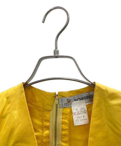 SCHERRER（シェレル）SCHERRER (シェレル) 半袖ワンピース イエロー サイズ:38の古着・服飾アイテム