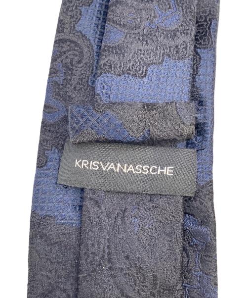 KRIS VAN ASSCHE（クリス ヴァン アッシュ）KRIS VAN ASSCHE (クリス ヴァン アッシュ) ナロータイ ネイビー×ブルー サイズ:-の古着・服飾アイテム