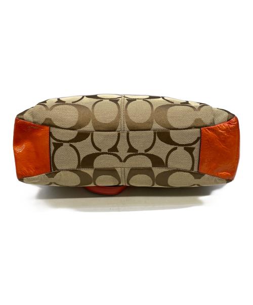 COACH（コーチ）COACH (コーチ) ハンドバッグ ブラウン×オレンジの古着・服飾アイテム