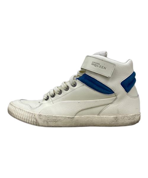 ALEXANDER McQUEEN（アレキサンダーマックイーン）ALEXANDER McQUEEN (アレキサンダーマックイーン) PUMA (プーマ) ストリート クライム 3 ミッド ウィンター ホワイト ホワイト×ブルー サイズ:29cmの古着・服飾アイテム