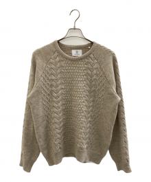 RIVORA（リヴォラ）の古着「22AW Mohair Multi Cable Pull Over」｜ベージュ