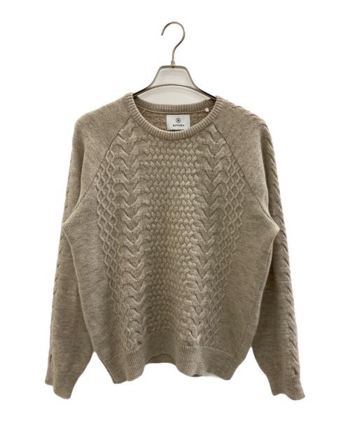 RIVORA（リヴォラ）RIVORA (リヴォラ) 22AW Mohair Multi Cable Pull Over ベージュ サイズ:Lの古着・服飾アイテム