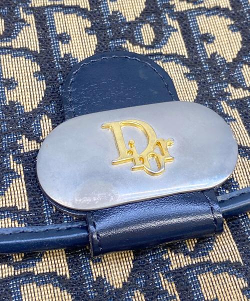 Christian Dior（クリスチャン ディオール）Christian Dior (クリスチャン ディオール) ショルダーポーチ ネイビー×ベージュの古着・服飾アイテム