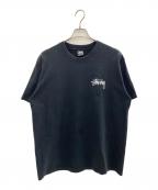 stussyステューシー）の古着「半袖ロゴTee」｜ブラック