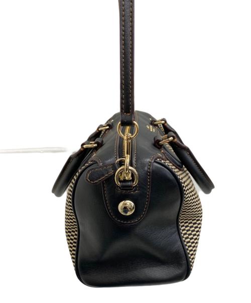 COACH（コーチ）COACH (コーチ) エクスプローデッドレップス ベネット ミニ サッチェル ブラック×ベージュの古着・服飾アイテム